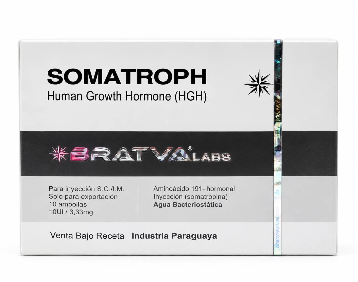 GH BRATVA 10 AMPOLAS 10UI 3,33mg